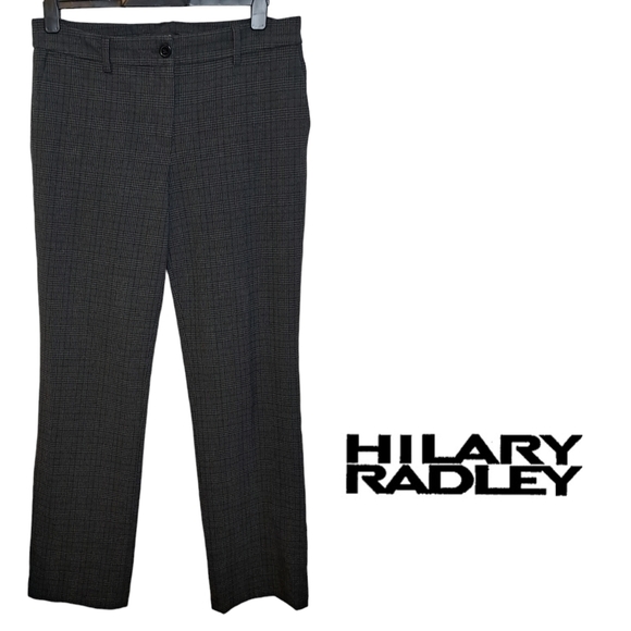 Hilary Radley ◇ Plaid, Straight, Wide Leg, Mid-High Rise Pants◇Size 10 x 32◇EUC - Picture 1 of 6